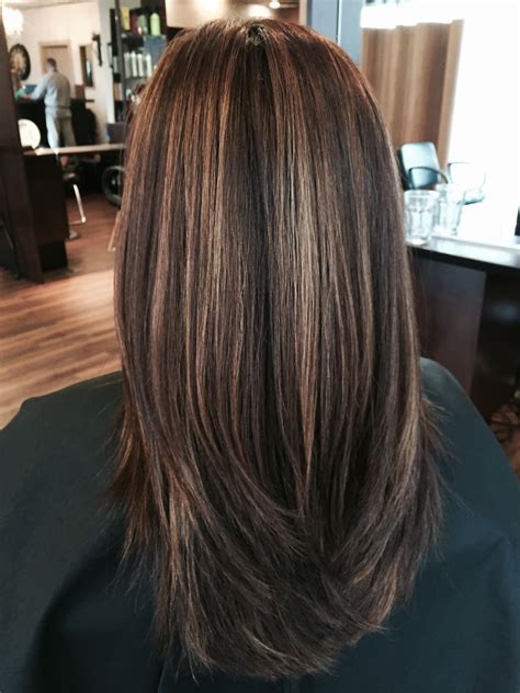 highlights for dark brown straight hair